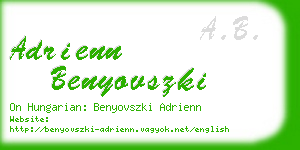 adrienn benyovszki business card